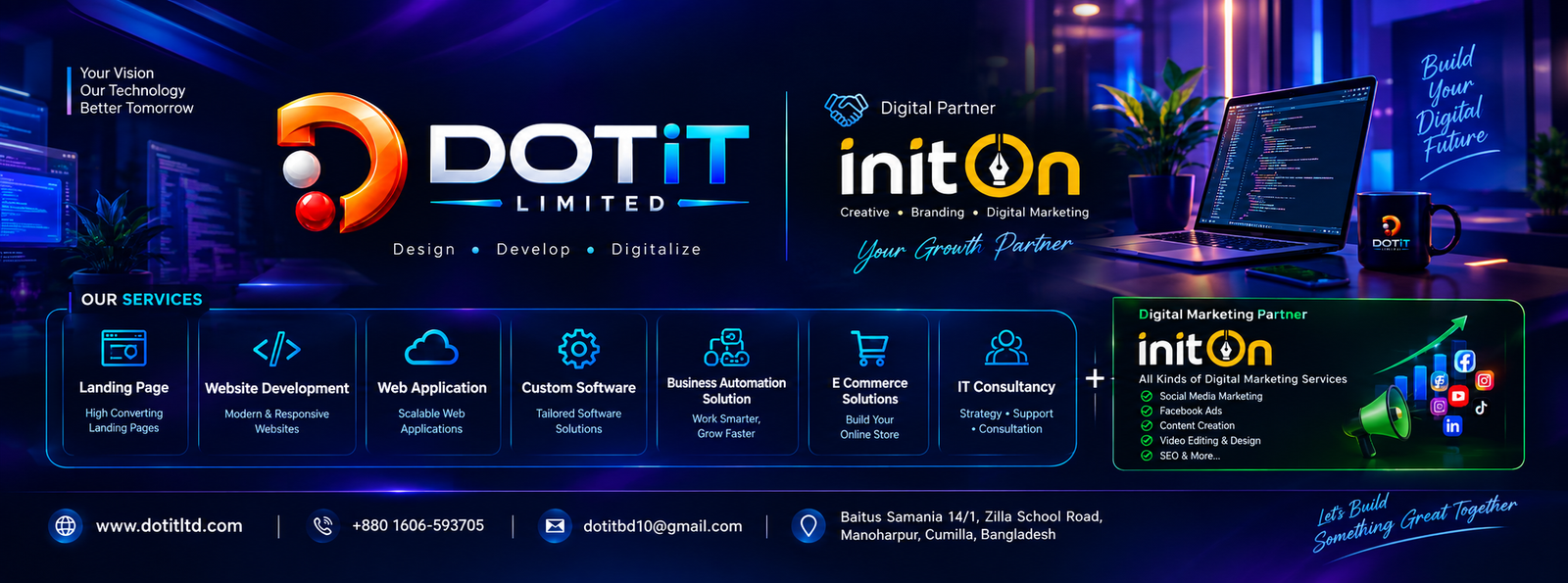 DOTiT Limited technology and initOn digital marketing visual